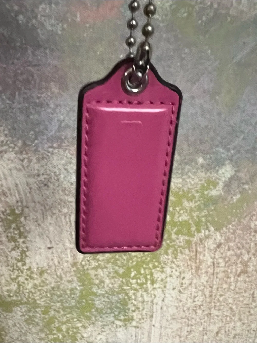 Coach Hot Pink Leather Hang Tag